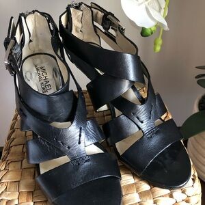 Michael Kors Black Strappy Sandals